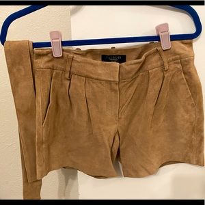 100% real leather shorts
